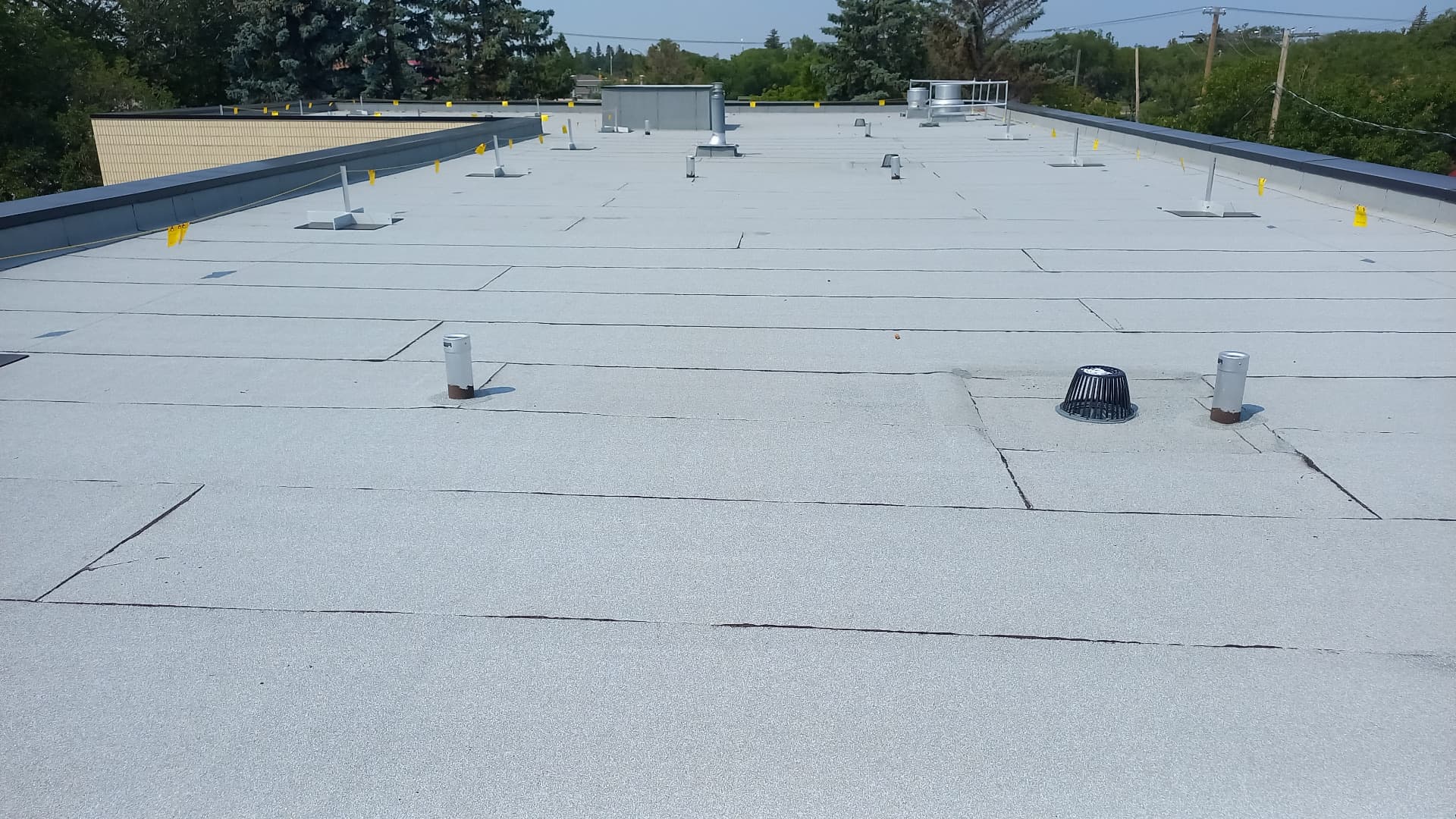 Completed flat roof installation