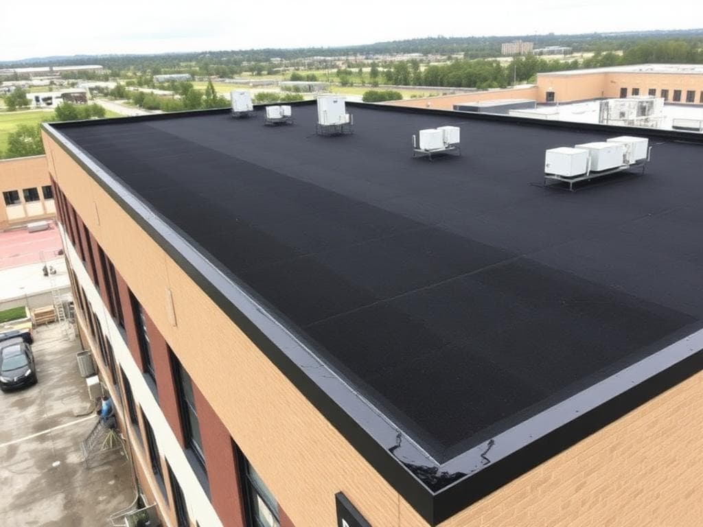 Rubber roof membrane project