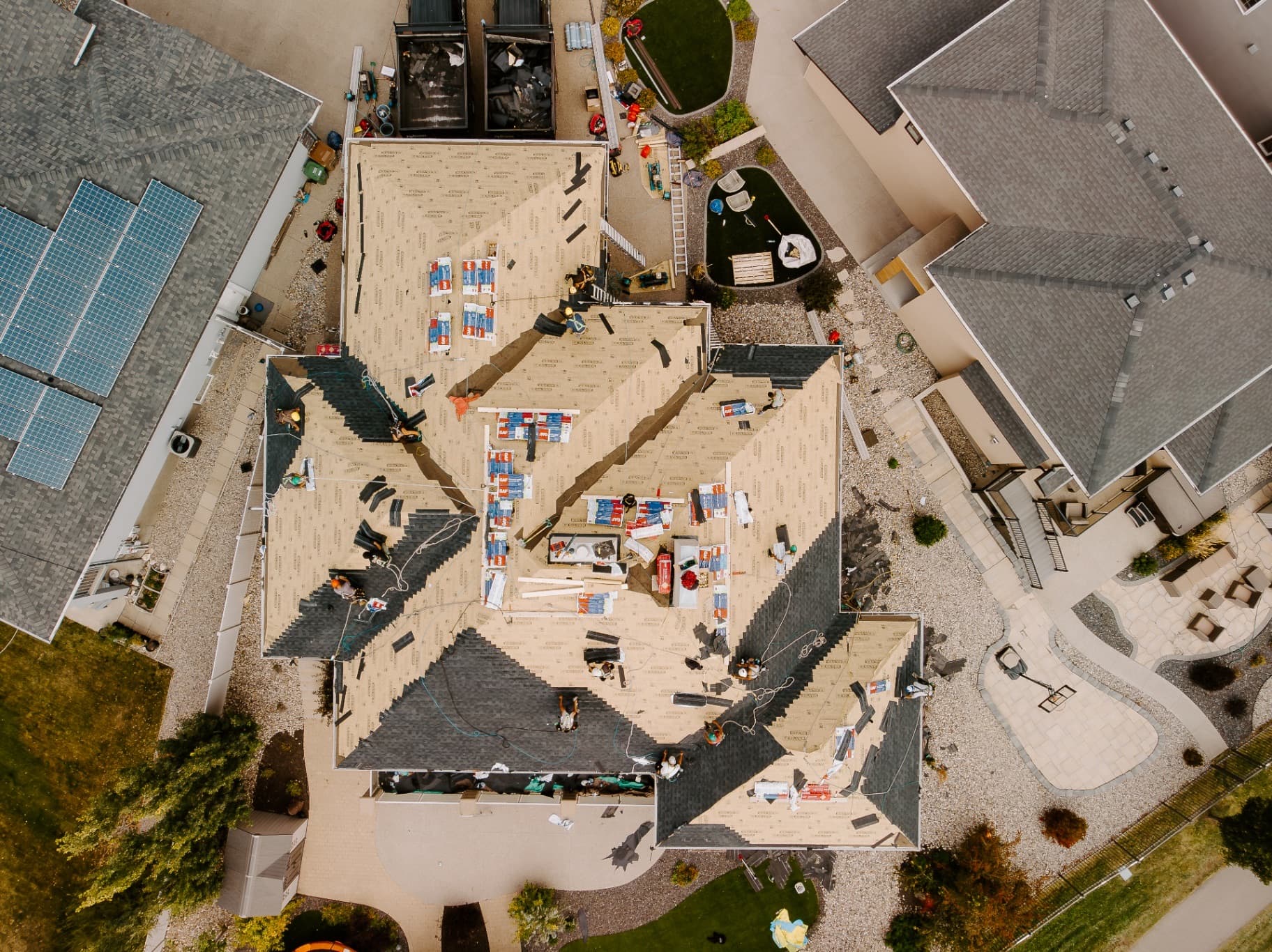 Shingle roof installation