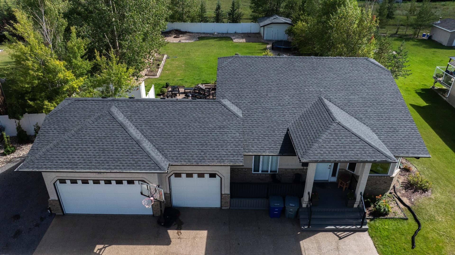 Residential shingle roof