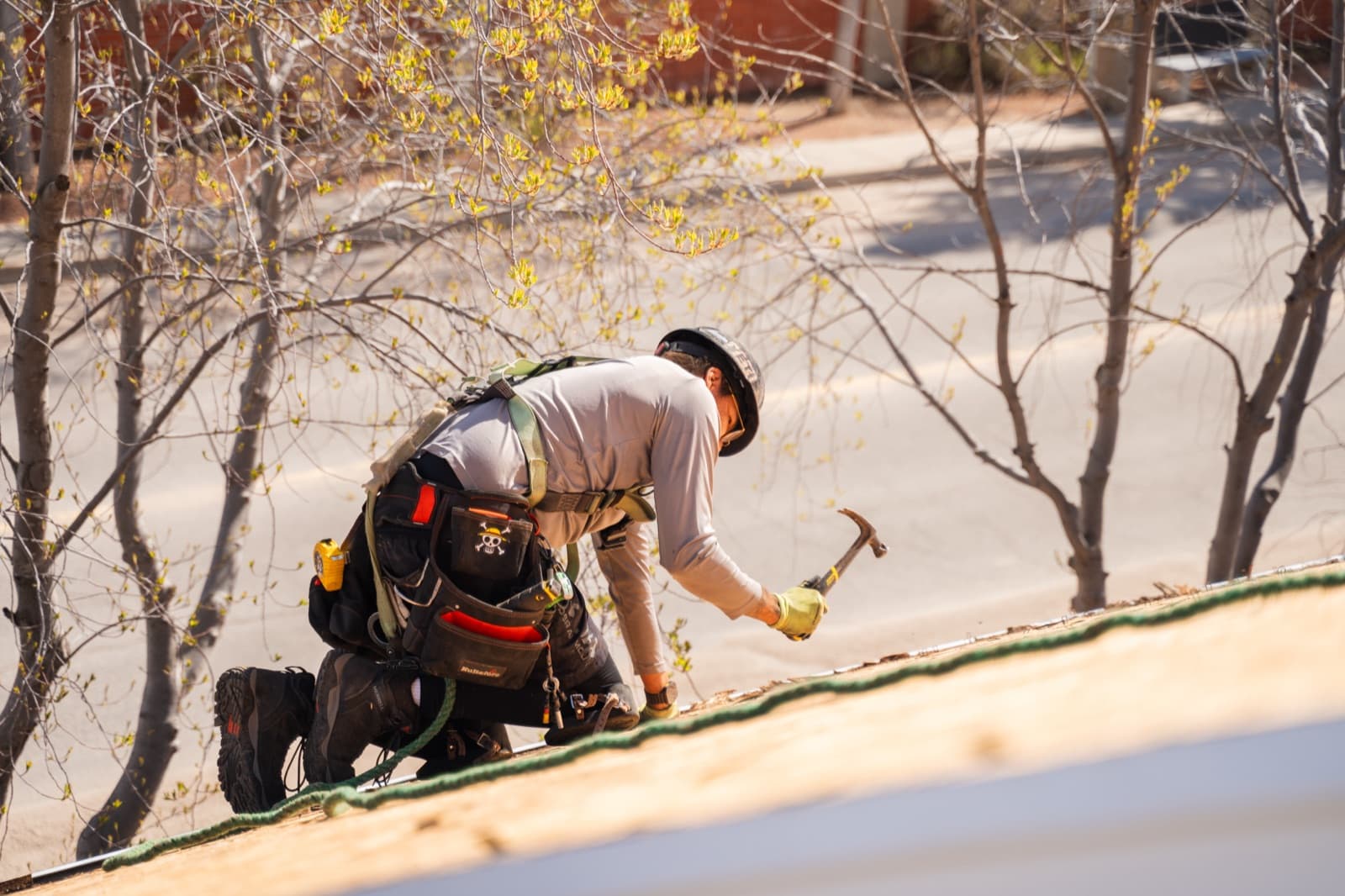 Optimum Roofing crew on the job in Regina